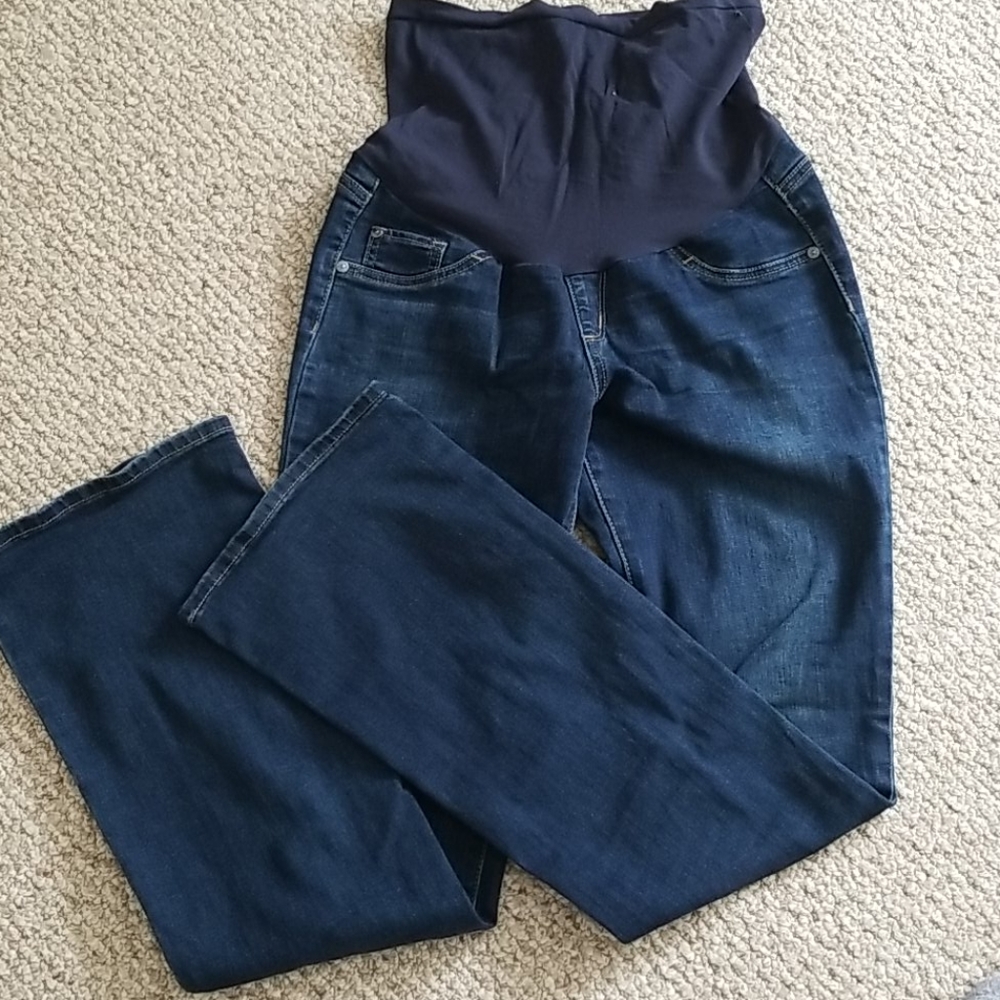 Maternity Bootcut Blue Jeans
